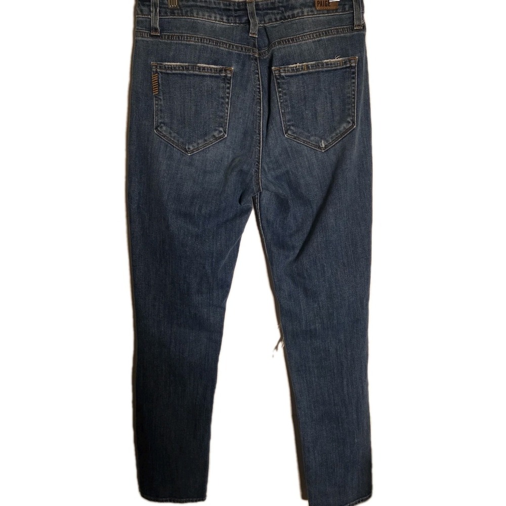 PAIGE Carter Slim Jeans Womens 26 Distressed Skinny Ankle Stretch Denim USA - Picture 5 of 9